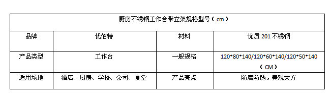 草莓视频懂你更多不锈钢工作台带立架规格型号